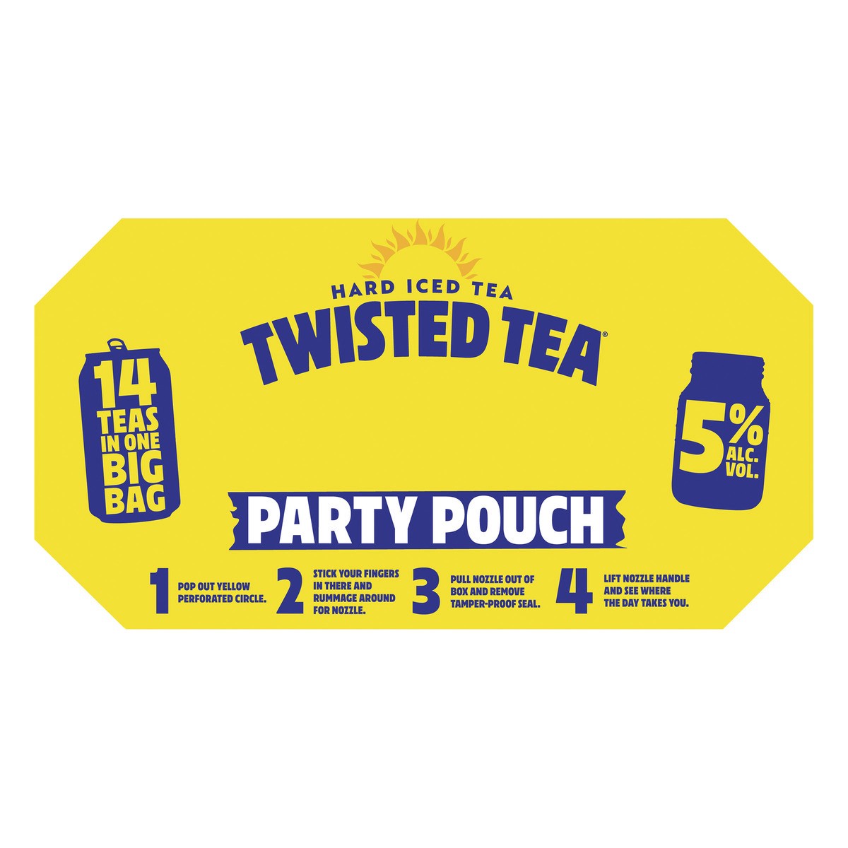 slide 4 of 7, Twisted Tea Rocket Pop Party Pouch, Hard Iced Tea (5 Liter), 5 liter