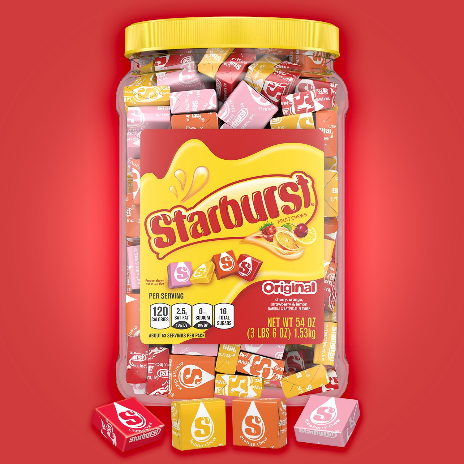 slide 3 of 8, Starburst Original Fruit Chews 54 oz, 54 oz