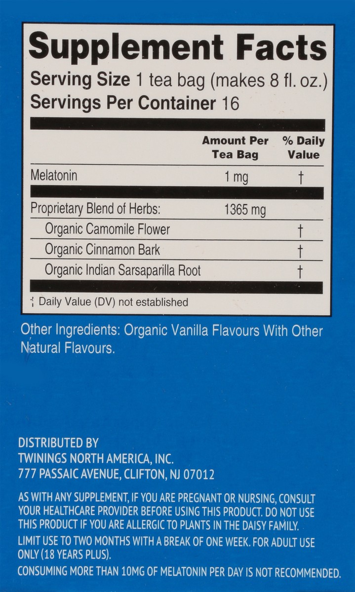 slide 2 of 9, Twinings Superblends Caffeine-Free Camomile, Cinnamon & Vanilla Flavoured Herbal Tea 0.85 oz, 0.85 oz