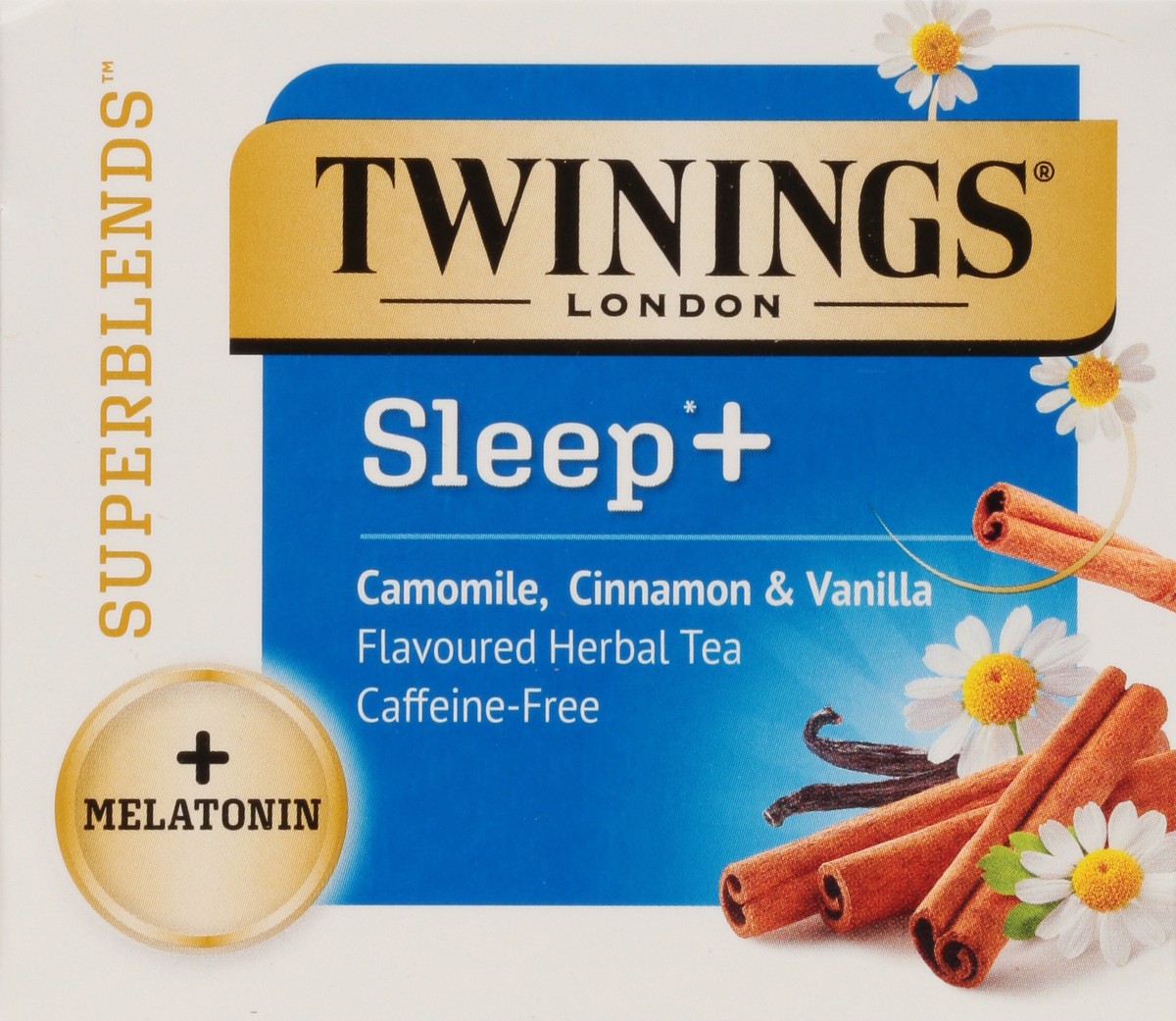 slide 8 of 9, Twinings Superblends Caffeine-Free Camomile, Cinnamon & Vanilla Flavoured Herbal Tea 0.85 oz, 0.85 oz