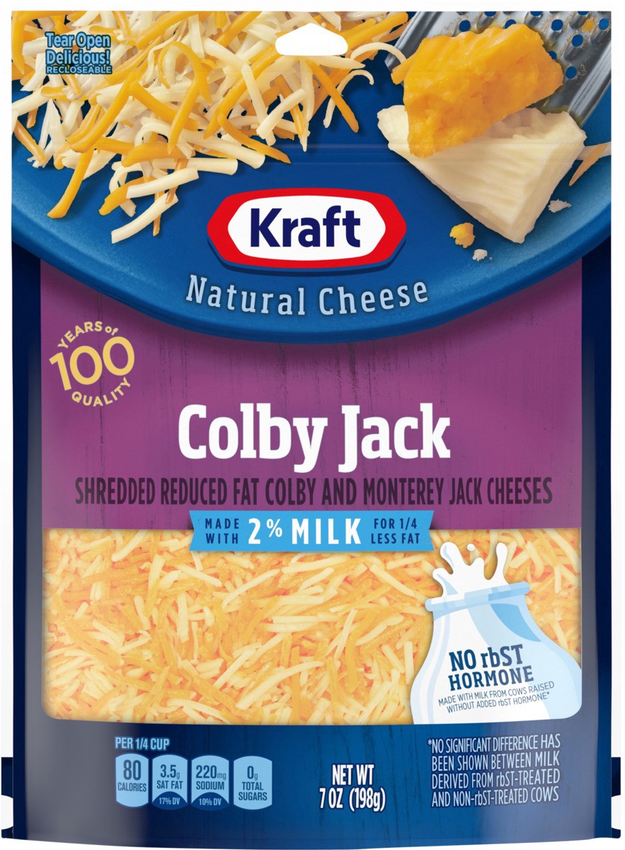 slide 6 of 13, Kraft Colby Jack Shredded Cheese with 2% Milk, 7 oz Bag, 7 oz