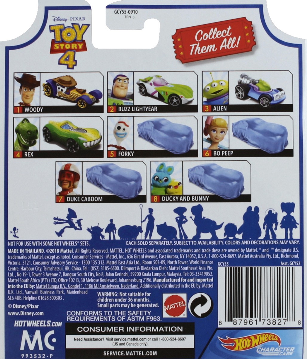 slide 6 of 6, Mattel Hot Wheels Disney Pixar Toy Story 4 Alien Character Car, 1 ct