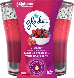 Glade Radiant Berries + Wild Raspberry Candle 3.4 oz