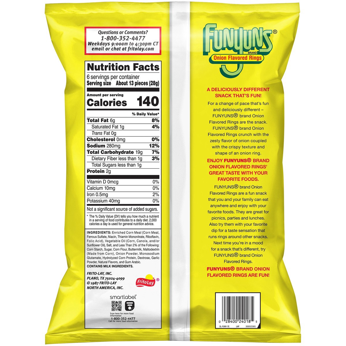 slide 2 of 10, Funyuns Onion Flavored Rings Regular Flavor 6 Oz, 5.25 oz
