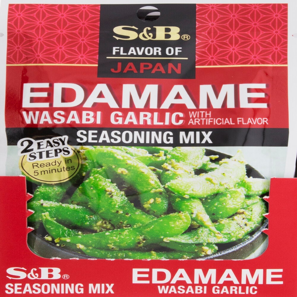 slide 1 of 1, S&B Edamame Wasabi Garlic Seasoning Mix 0.84 oz, 0.84 oz