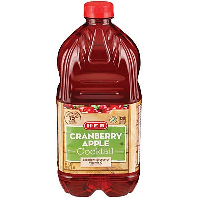 slide 1 of 1, Hill Country Fare Cranberry Apple Juice Drink, 64 fl oz