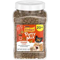 Purina Friskies Party Mix Original Crunch Chicken Holiday Cat Treats - 20oz