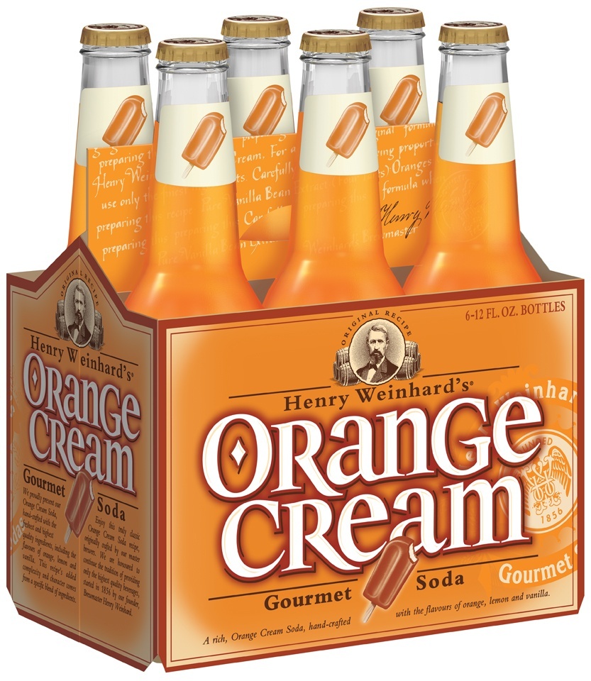 slide 2 of 3, Henry Weinhard's Orange Cream Soda, 6 ct