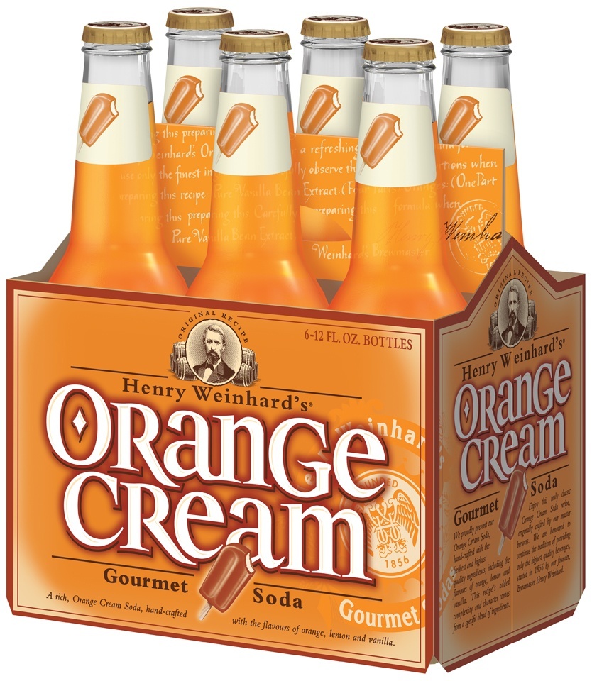 slide 3 of 3, Henry Weinhard's Orange Cream Soda, 6 ct