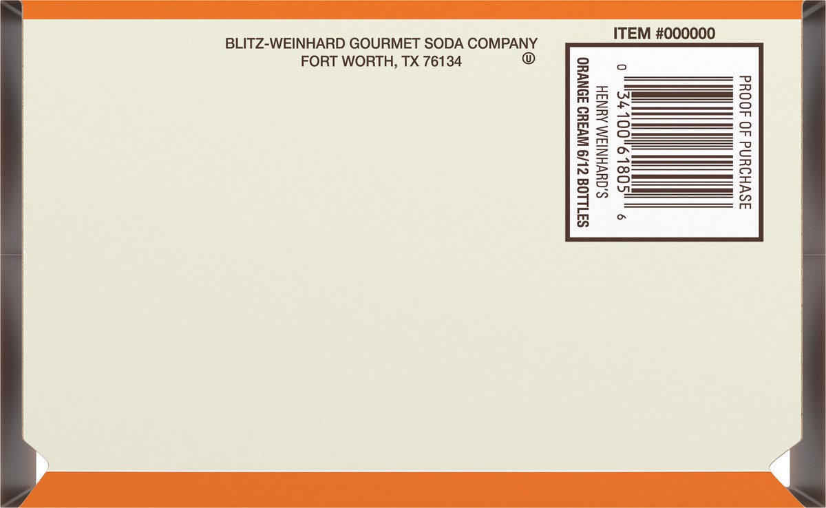 slide 2 of 9, Henry Weinhard's Orange Cream Gourmet Soda, 6 Pack, 12 fl. oz. Bottles, 6 ct; 12 oz