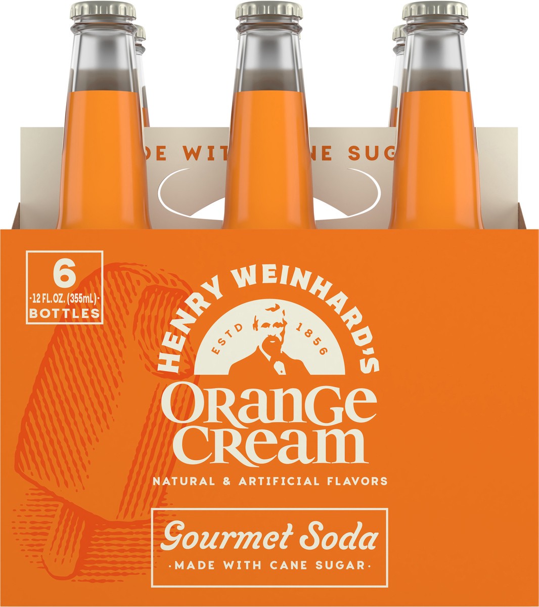 slide 7 of 9, Henry Weinhard's Orange Cream Gourmet Soda, 6 Pack, 12 fl. oz. Bottles, 6 ct; 12 oz