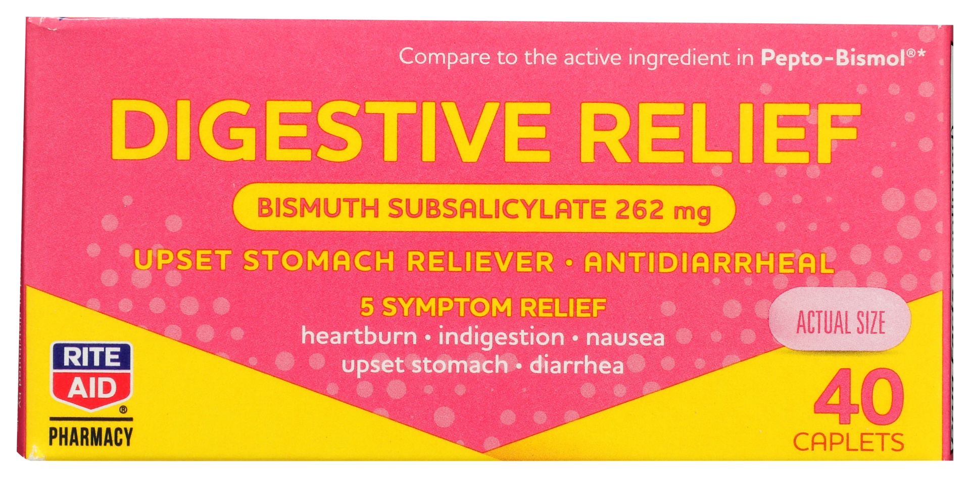 slide 1 of 2, Rite Aid Digestive Relief Caplets, 40 ct