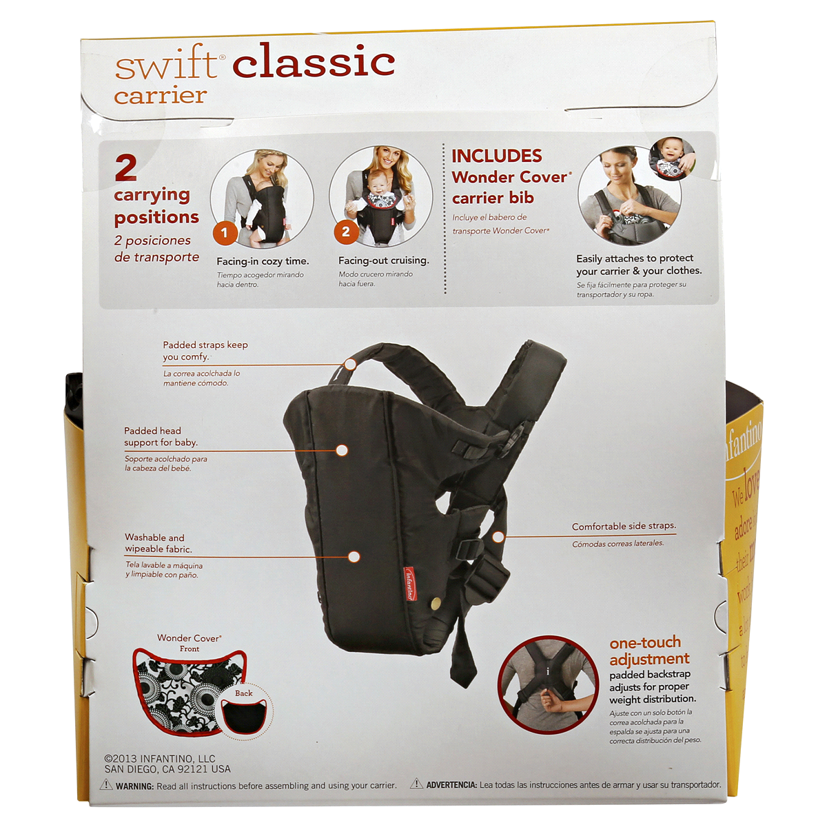 slide 2 of 4, Infantino Swift Soft Baby Carrier - Black, 1 ct