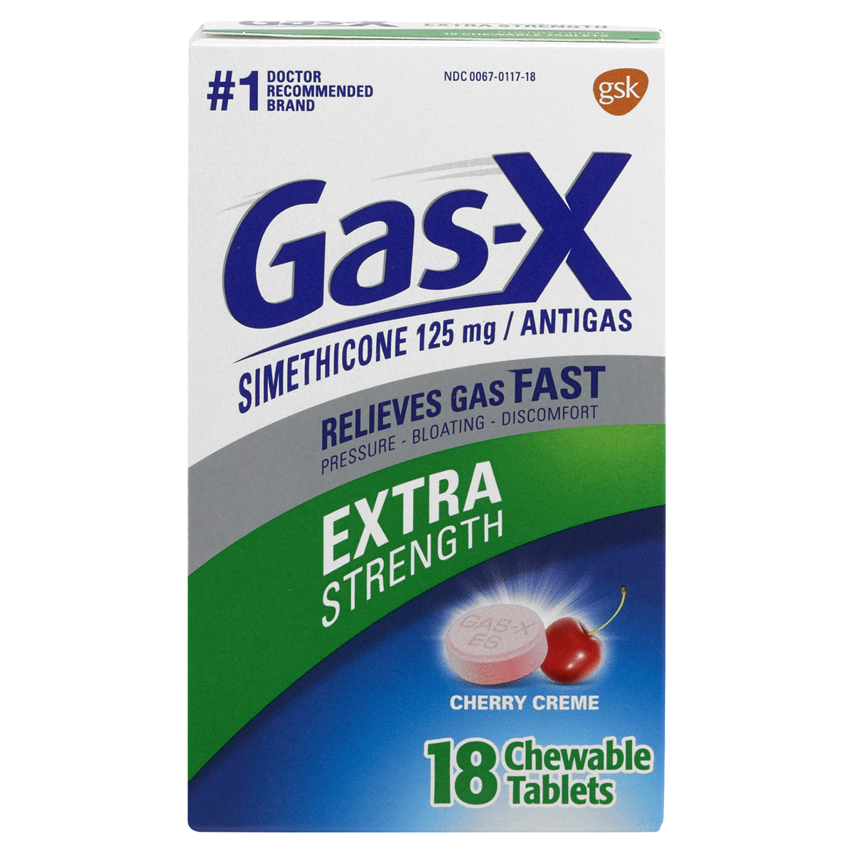 slide 1 of 2, Gas-X Antigas - Cherry Creme Chewable Tablets, 18 ct