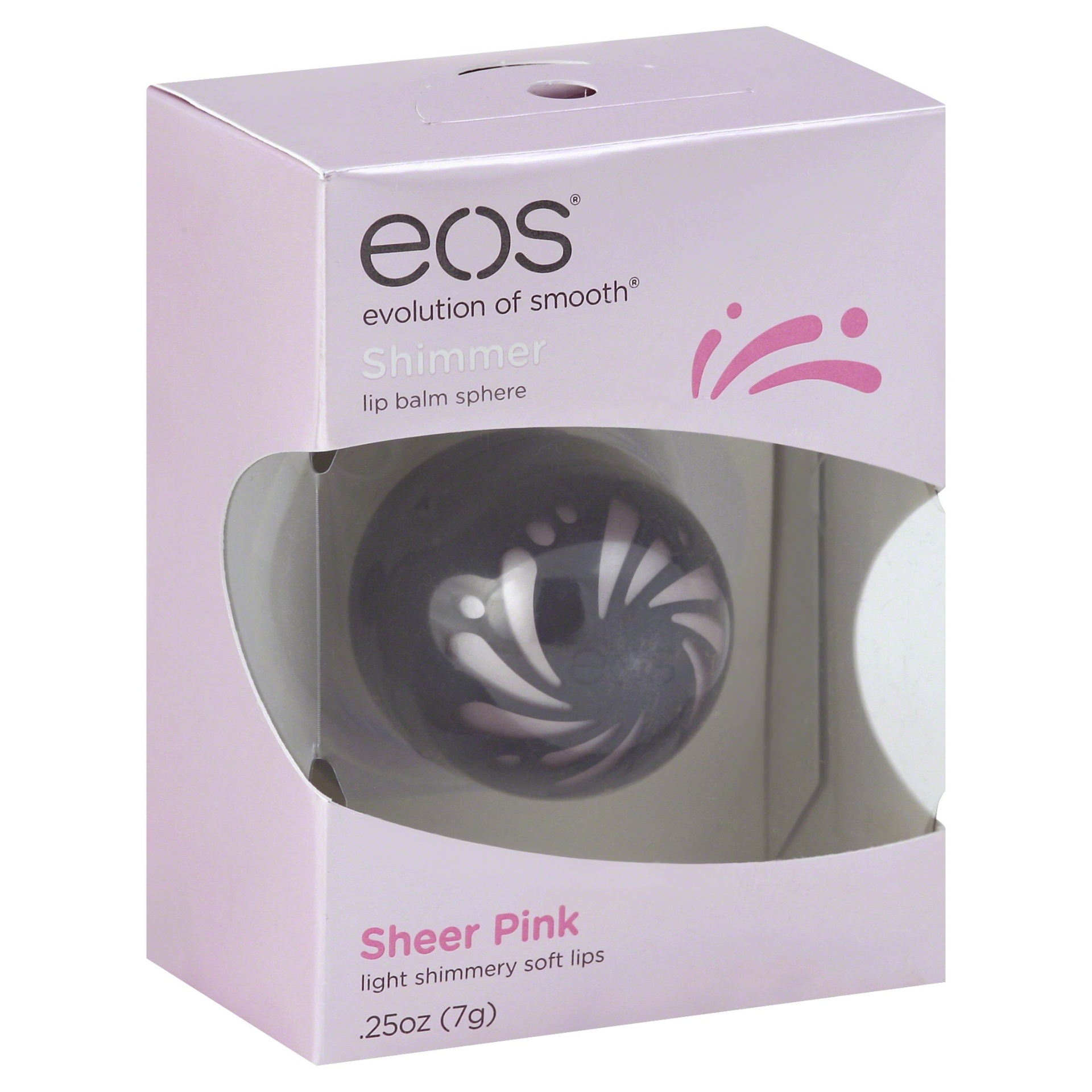 slide 1 of 1, eos Sheer Pink Shimmer Lip Balm, 0.25 oz