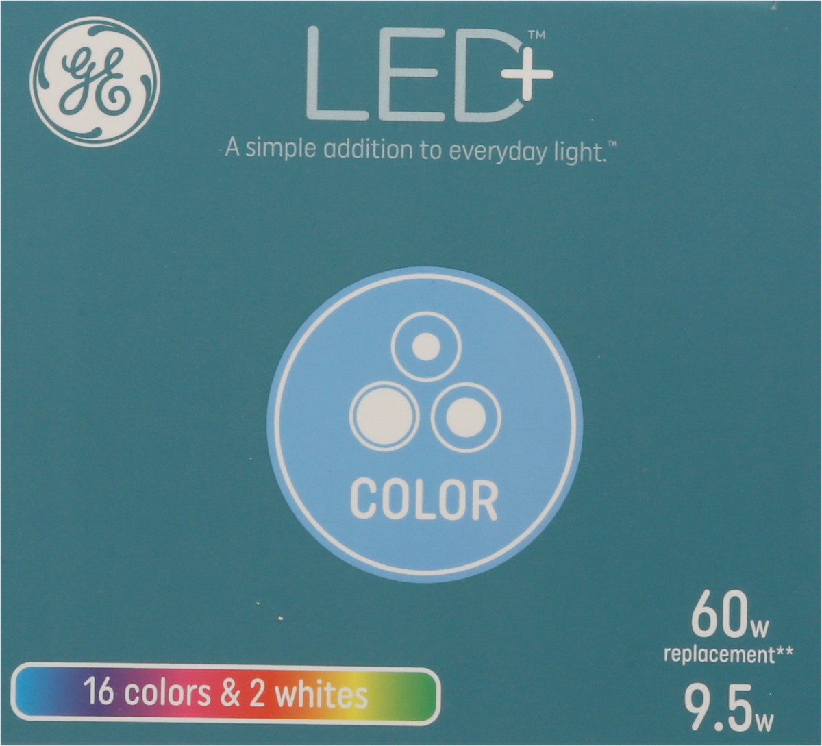slide 8 of 9, GE 9.5 Watts Color LED+ Light Bulb 1 ea, 1 ct
