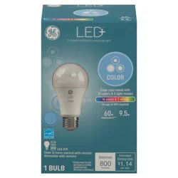 GE 9.5 Watts Color LED+ Light Bulb 1 ea