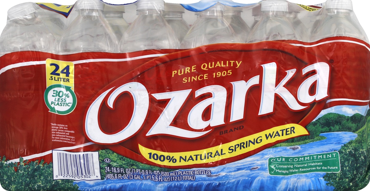 slide 4 of 4, Ozarka Brand 100% Natural Spring Water Bottles, 24 ct; 16.9 fl oz