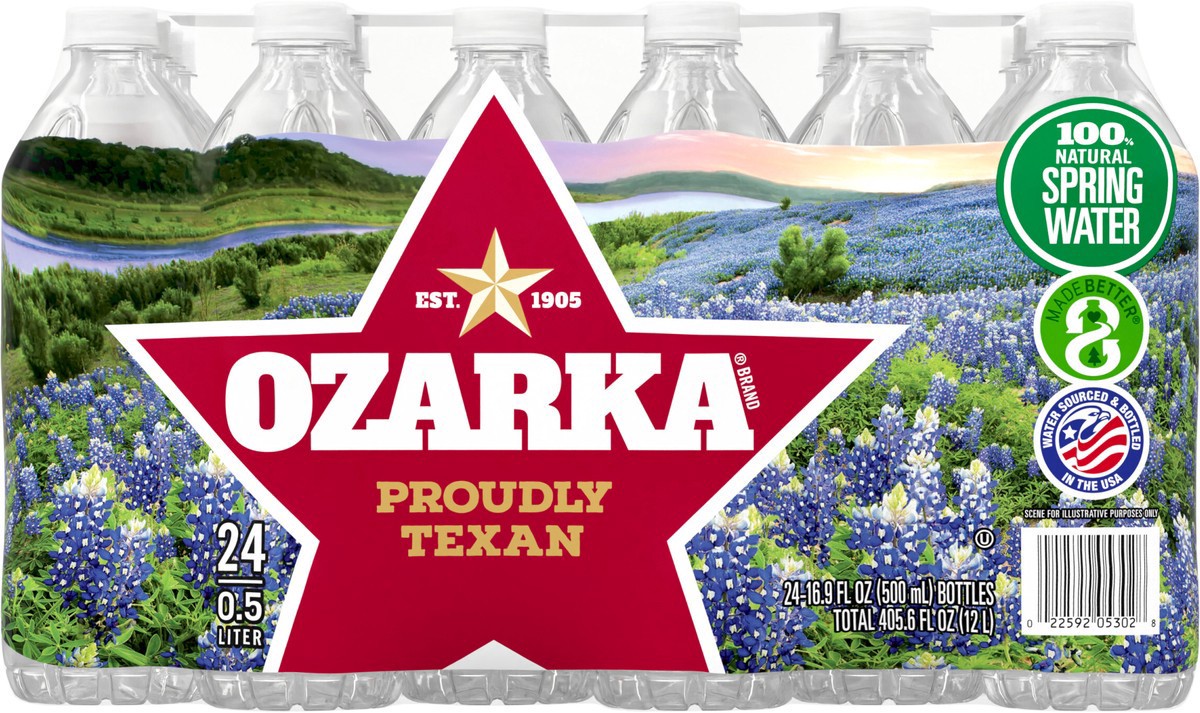 slide 2 of 11, OZARKA Brand 100% Natural Spring Water, 16.9-ounce plastic bottles (Pack of 24), 16.9 fl oz