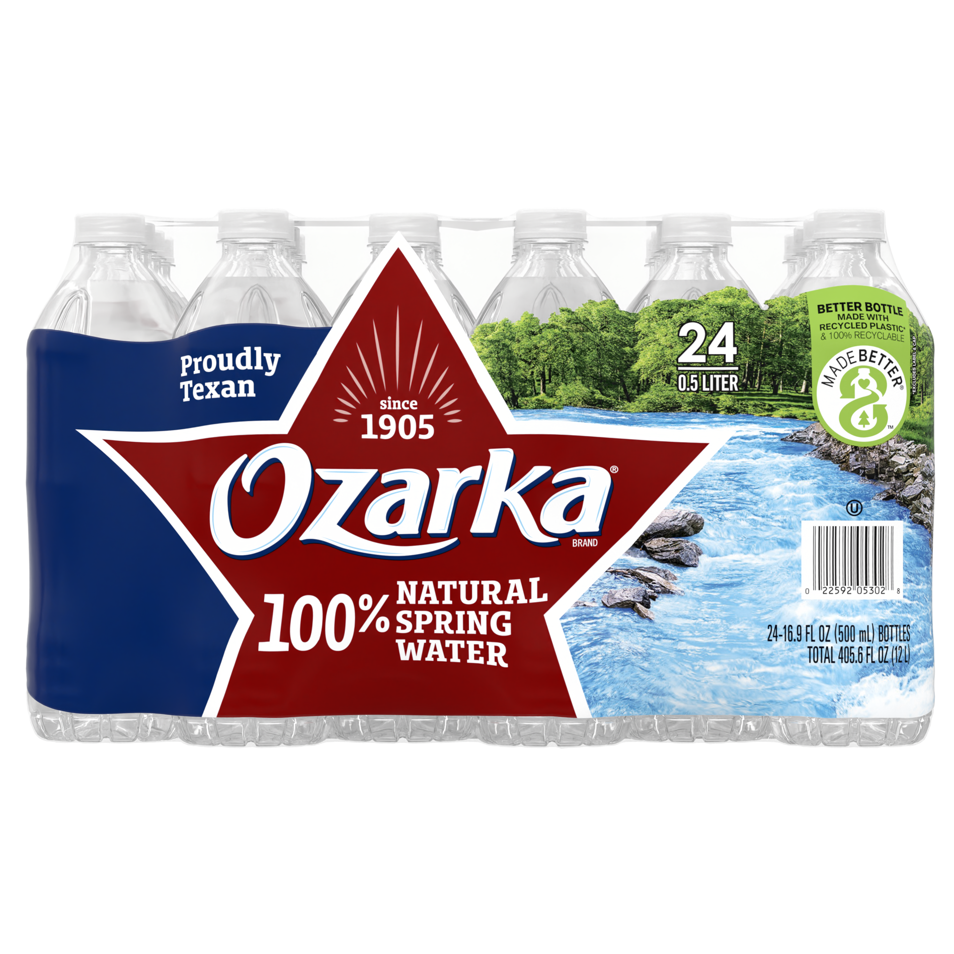 slide 1 of 11, OZARKA Brand 100% Natural Spring Water, (Pack of 24) - 16.9 fl oz, 16.9 fl oz