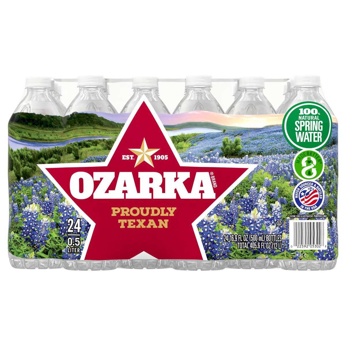 slide 4 of 11, OZARKA Brand 100% Natural Spring Water, 16.9-ounce plastic bottles (Pack of 24), 16.9 fl oz