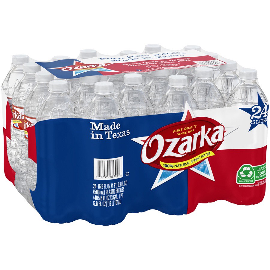slide 10 of 11, OZARKA Brand 100% Natural Spring Water, 16.9-ounce plastic bottles (Pack of 24), 16.9 fl oz