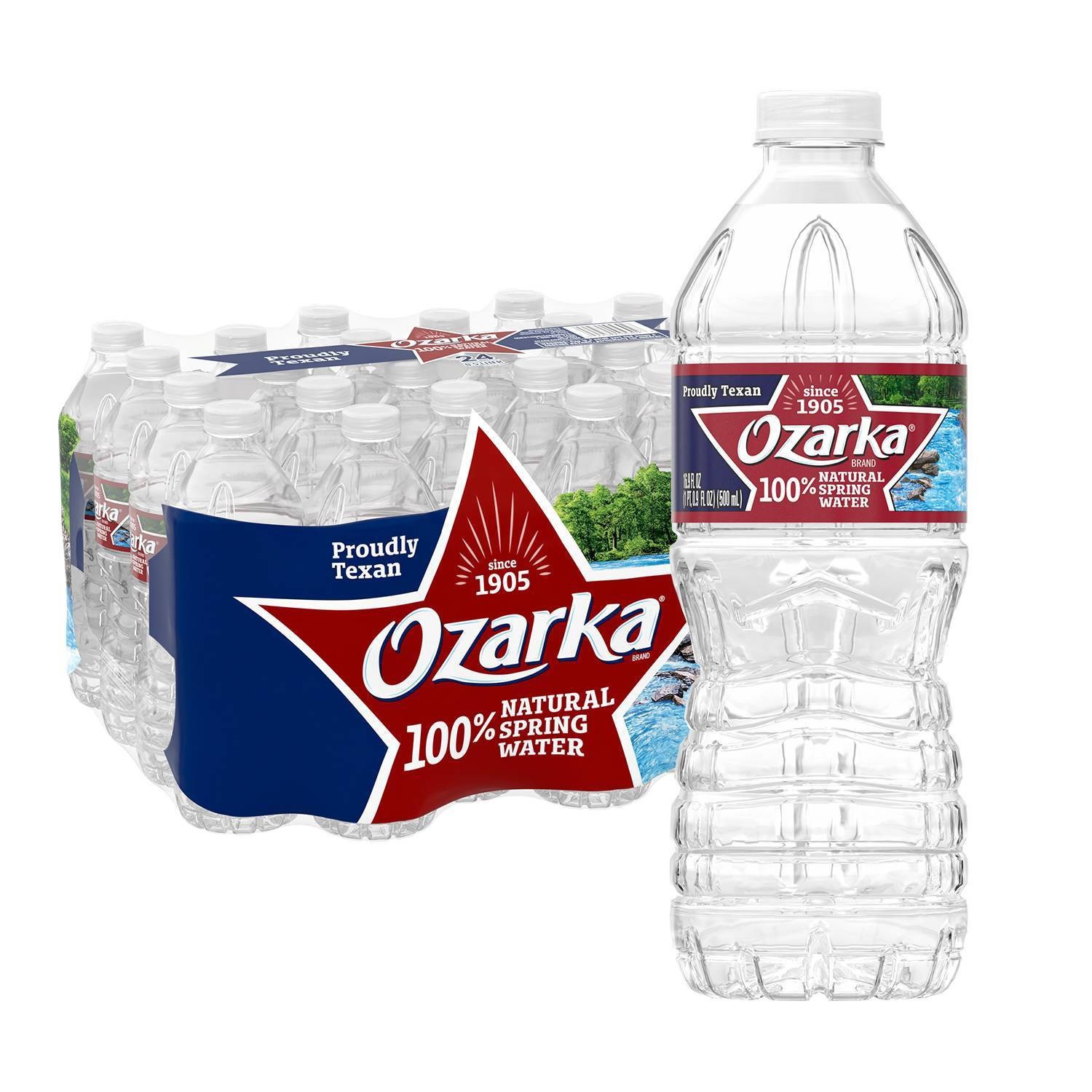 slide 1 of 4, Ozarka Brand 100% Natural Spring Water Bottles, 24 ct; 16.9 fl oz