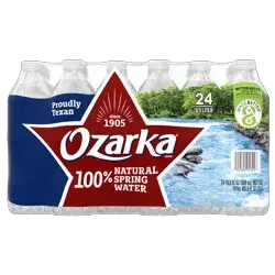 OZARKA Brand 100% Natural Spring Water, 16.9-ounce plastic bottles (Pack of 24)