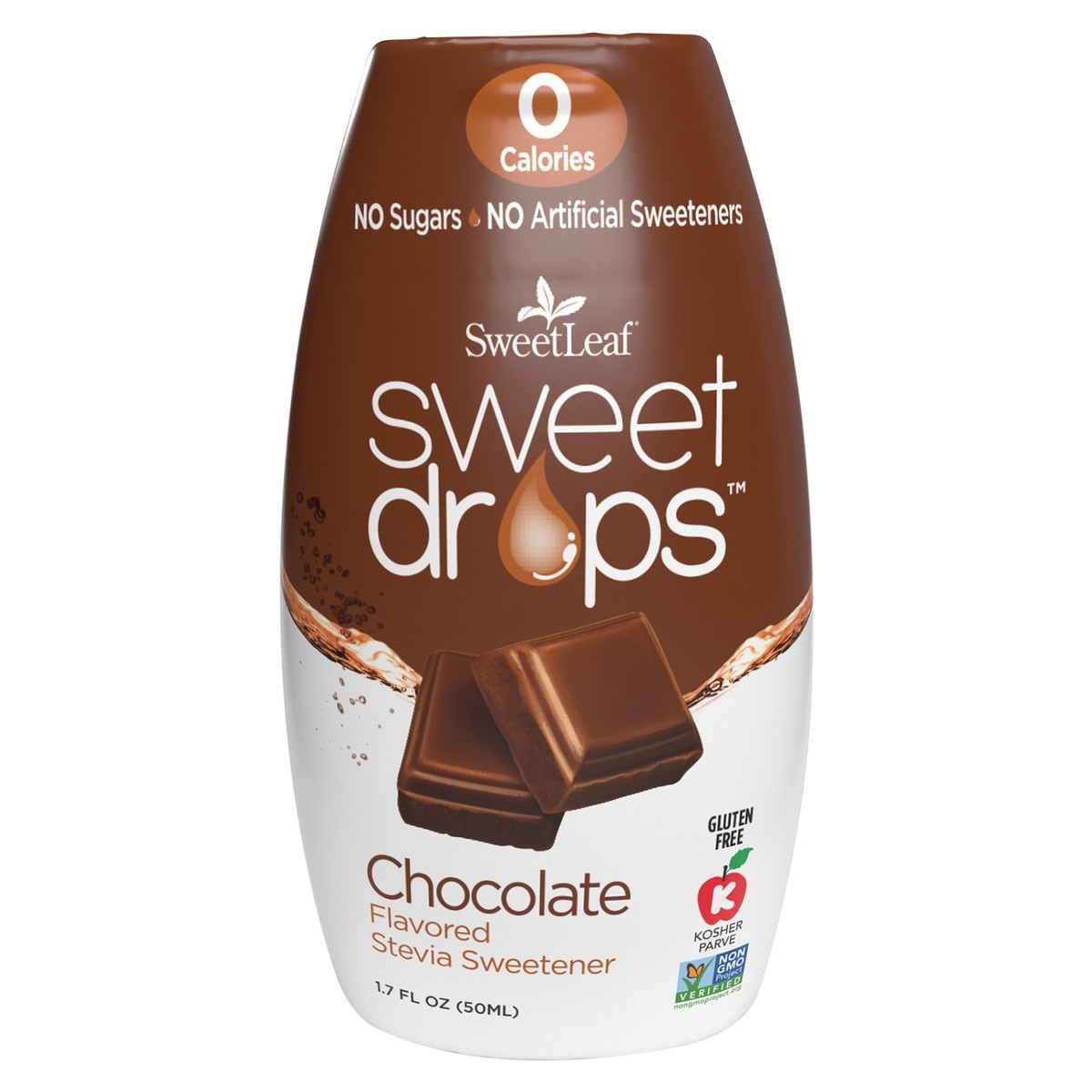 slide 1 of 1, SweetLeaf Sweet Drops Chocolate Stevia Sweetener, 1.7 fl oz