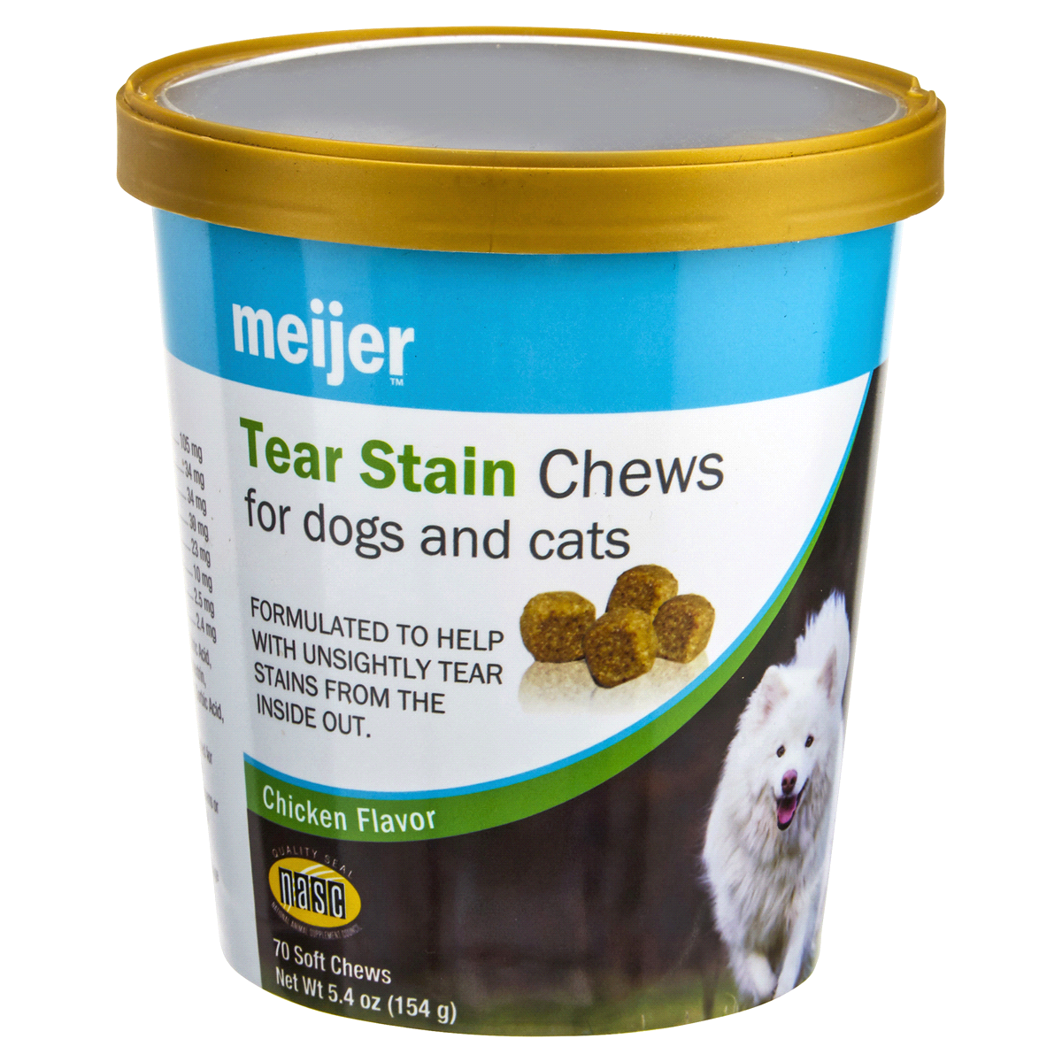 slide 1 of 9, Meijer Dog Tear Stain Lutein, Soft Chew, 70 ct