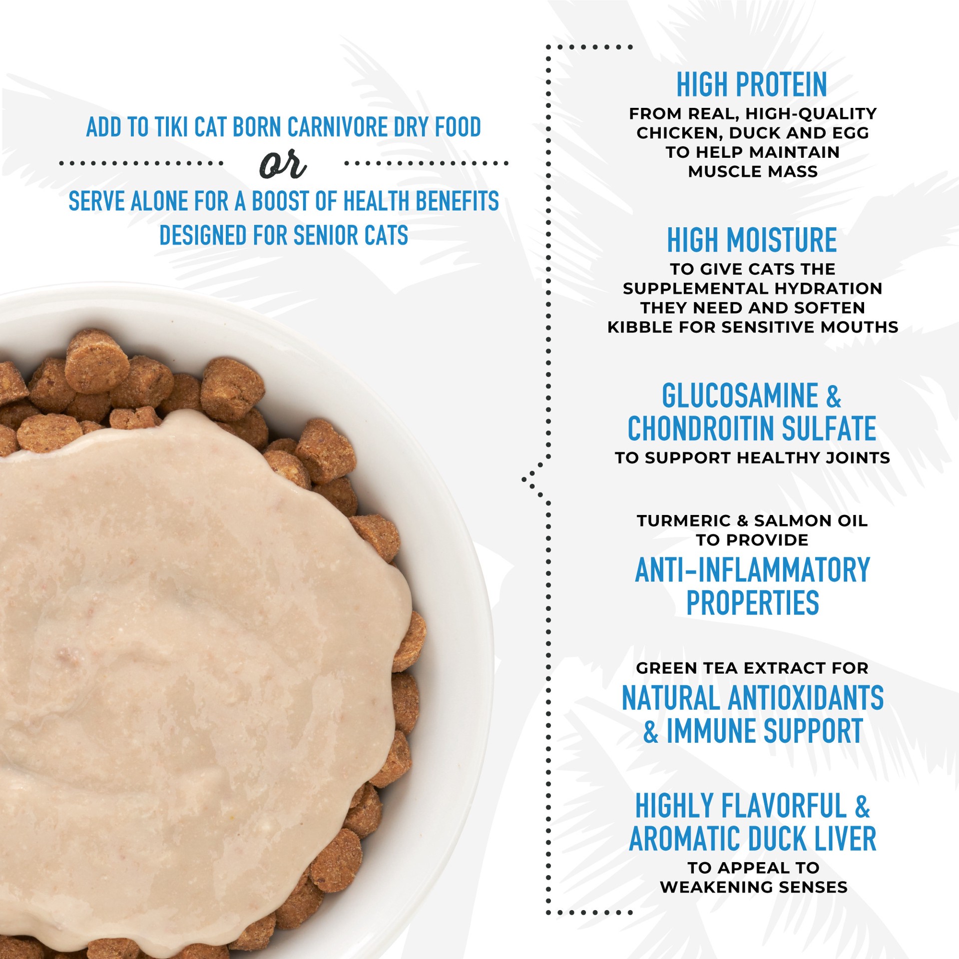 slide 6 of 9, Tiki Cat Born Carnivore Silver Functional Wet Cat Food Topper for Senior Cats, 1.5 oz. Pouch, 1.5 oz