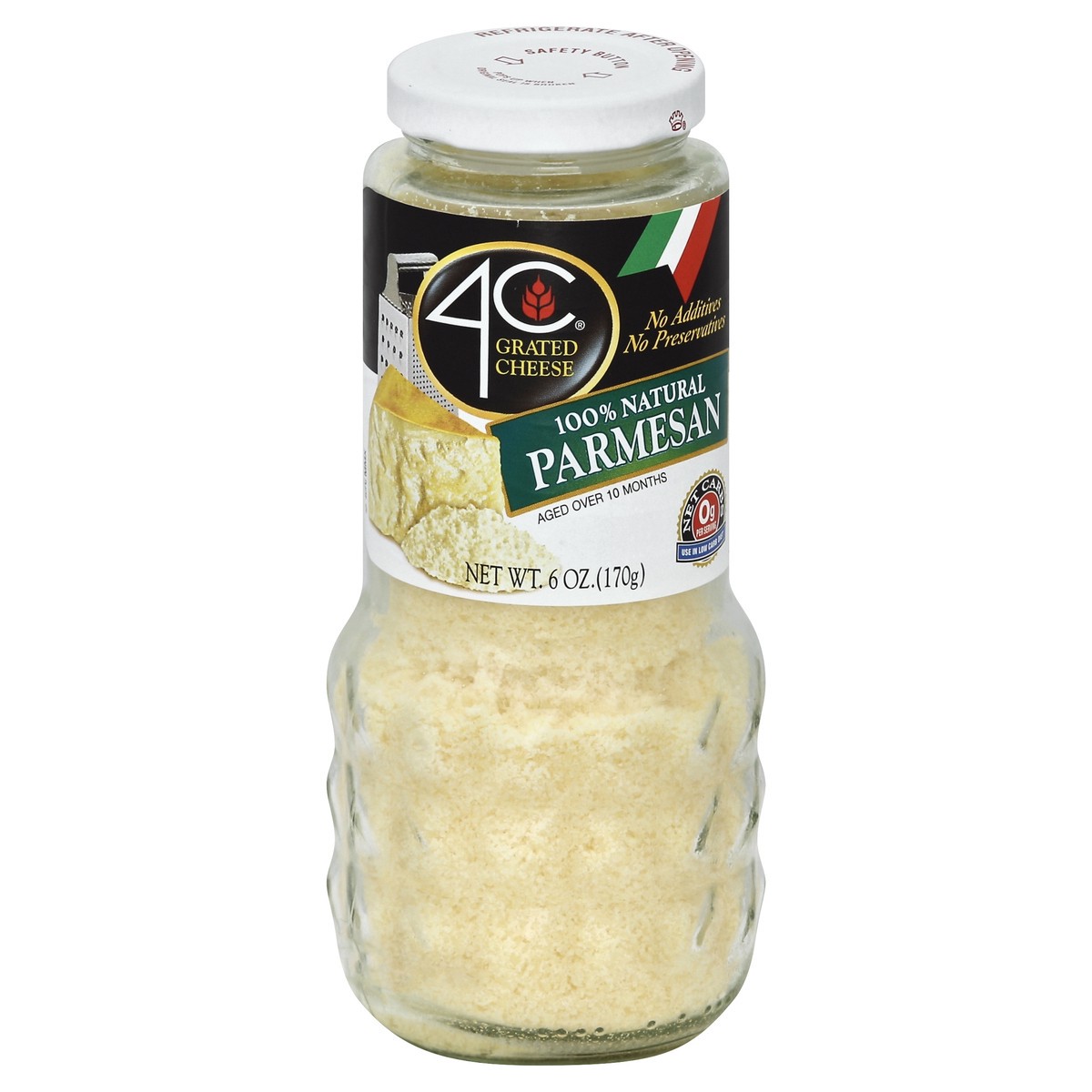 slide 3 of 3, 4C All Natural Parmesan Grated Cheese, 6 oz