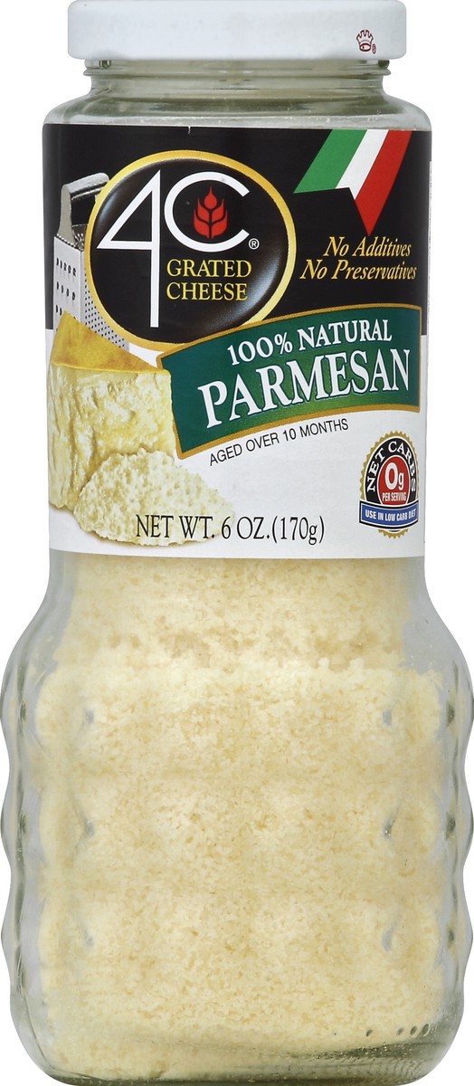 slide 1 of 3, 4C All Natural Parmesan Grated Cheese, 6 oz