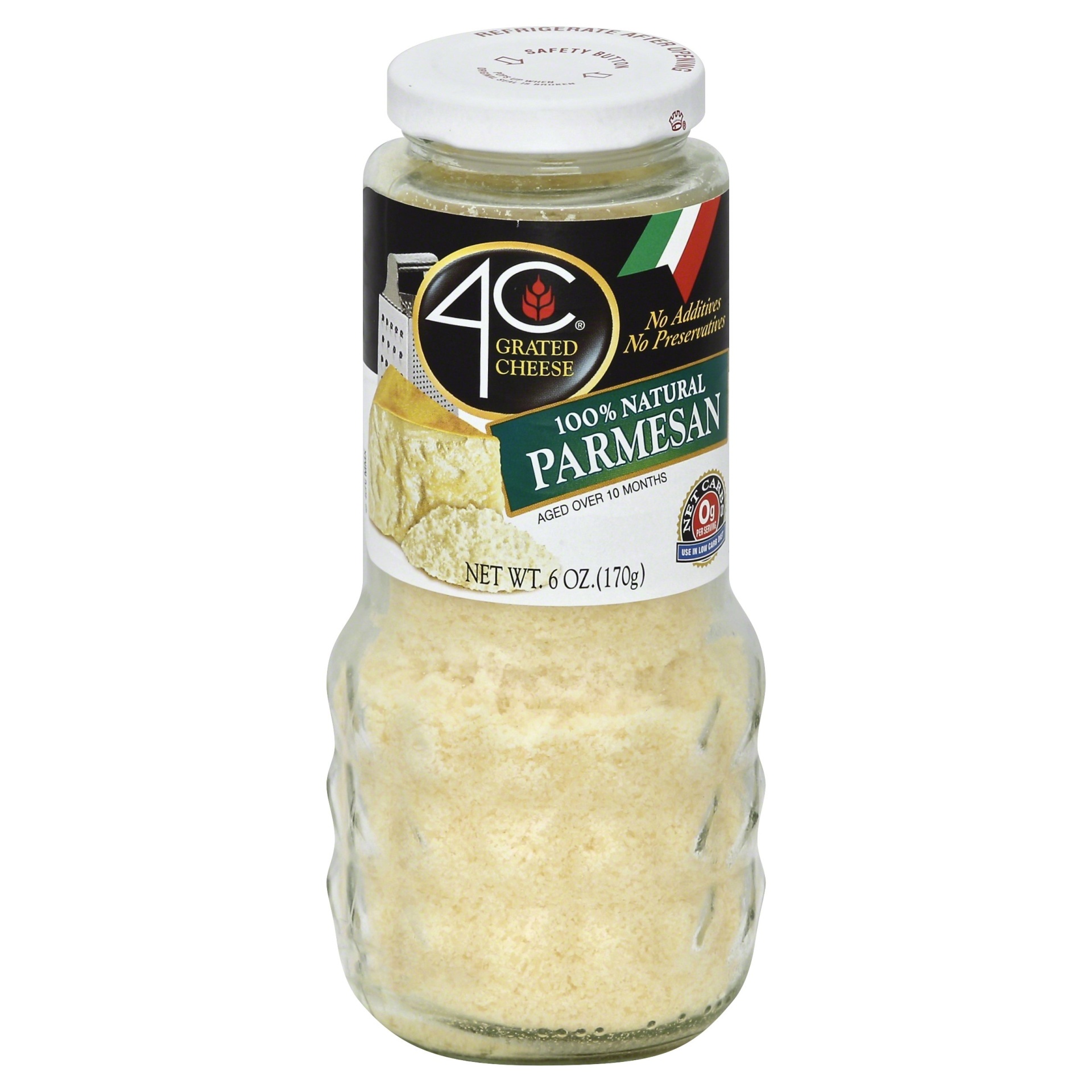 slide 1 of 8, 4C All Natural Parmesan Grated Cheese, 6 oz