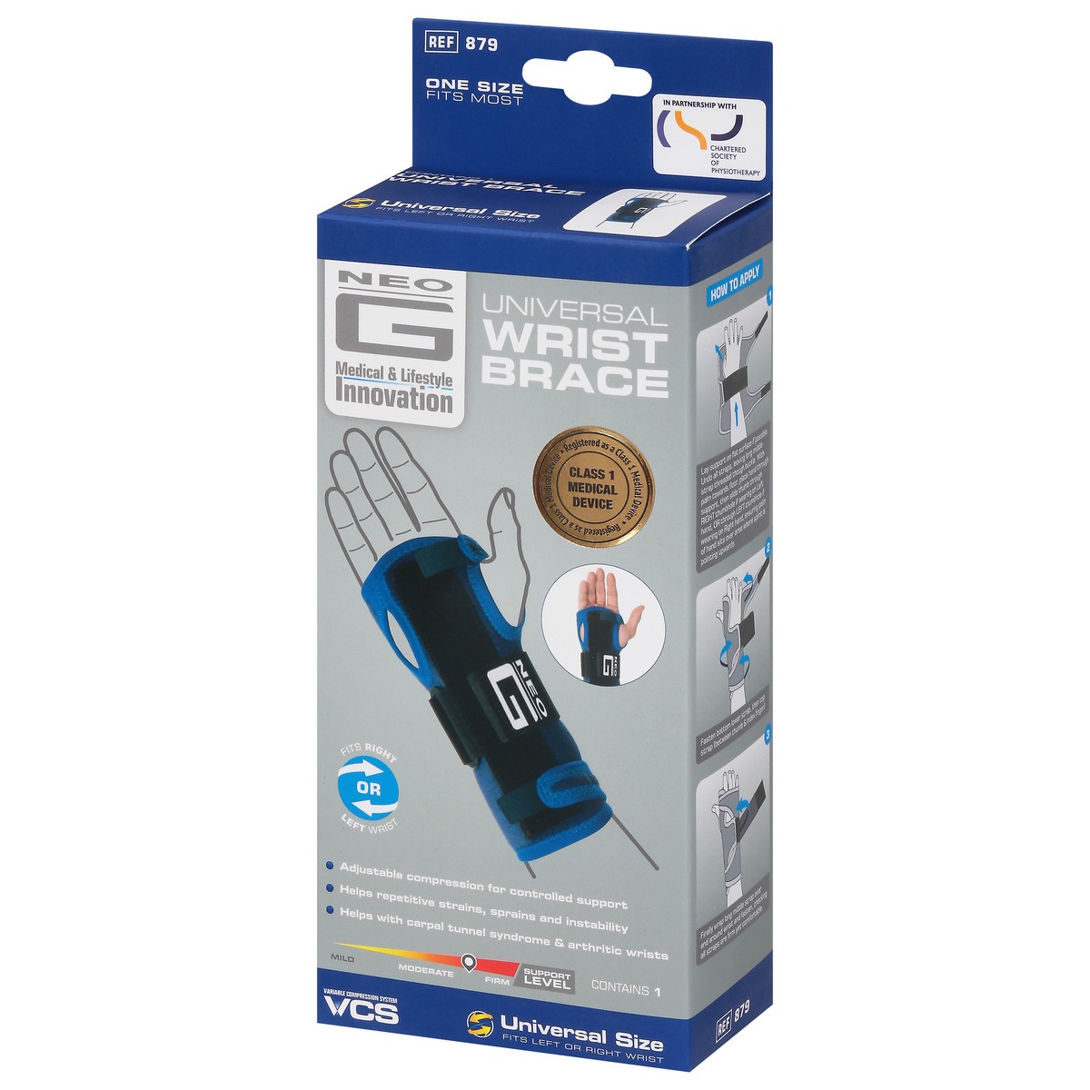 slide 2 of 13, Neo G Universal One Size Wrist Brace 1 Each, 1 ct