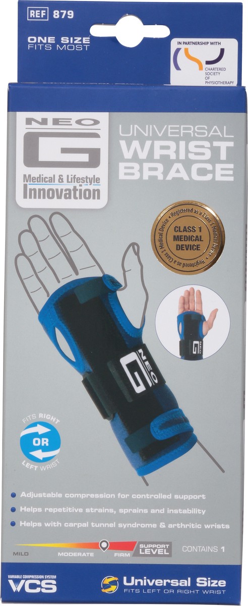 slide 4 of 13, Neo G Universal One Size Wrist Brace 1 Each, 1 ct