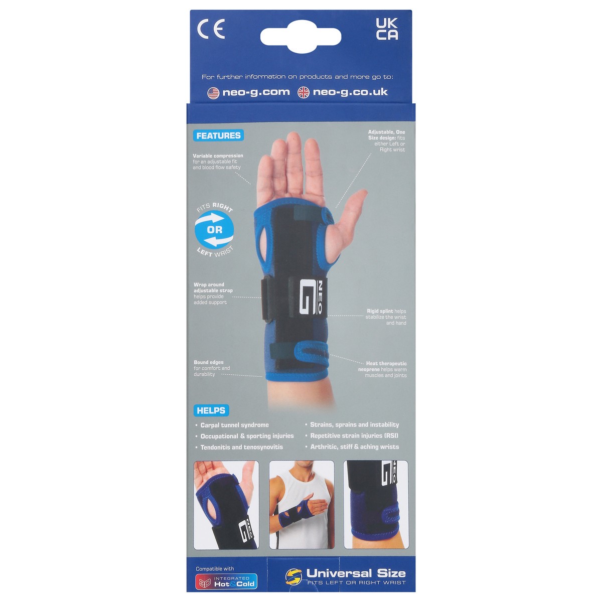 slide 8 of 13, Neo G Universal One Size Wrist Brace 1 Each, 1 ct