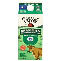 Organic Valley 2% Milkfat Grassmilk Reduced Fat Milk 0.5 gal