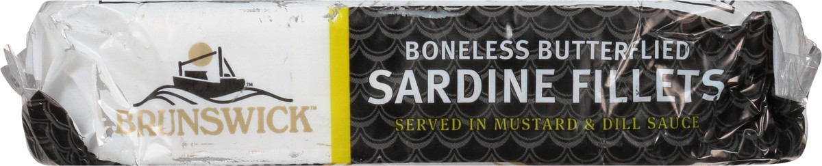 slide 9 of 9, Brunswick Boneless Butterflied Mustard & Dill Sauce Sardine Fillets 3.75 oz, 