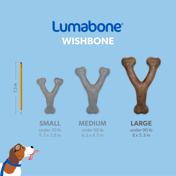slide 7 of 16, LumaBone Large Bacon Durable Chew 1 ea, LG