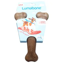 LumaBone Large Bacon Durable Chew Toy 1 ea