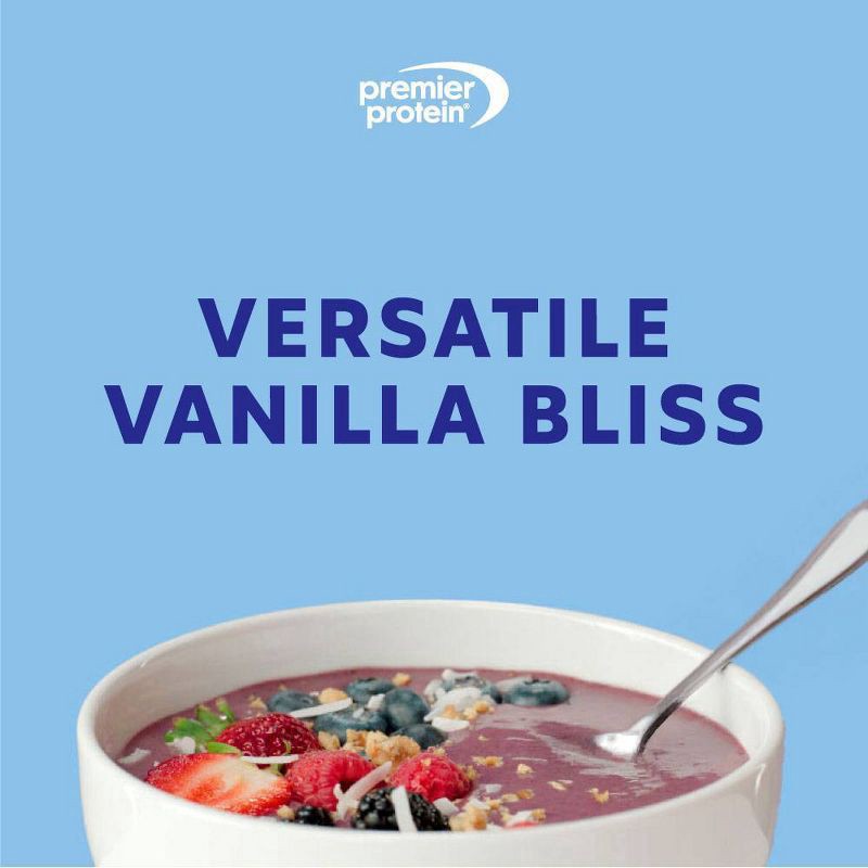 slide 4 of 8, Premier Protein Vanilla Plus Fiber Powder, 23.3 oz