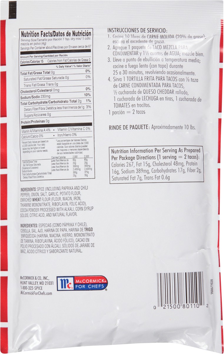 slide 8 of 11, Lawry's Taco Seasoning Mix, 9 oz, 9 oz