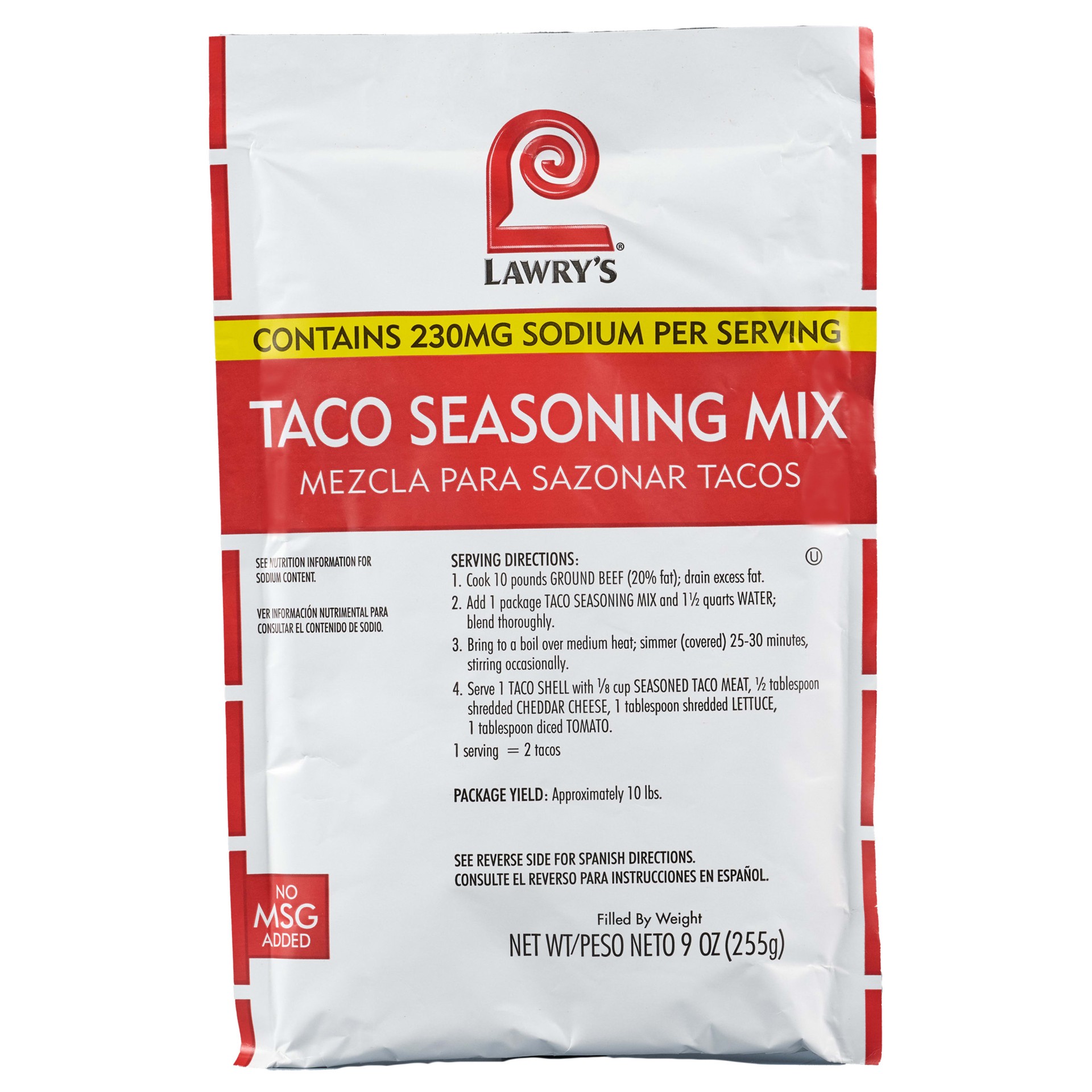 slide 1 of 11, Lawry's Taco Seasoning Mix, 9 oz, 9 oz