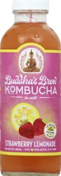 Buddha's Brew Strawberry Lemonade Kombucha - 16 oz