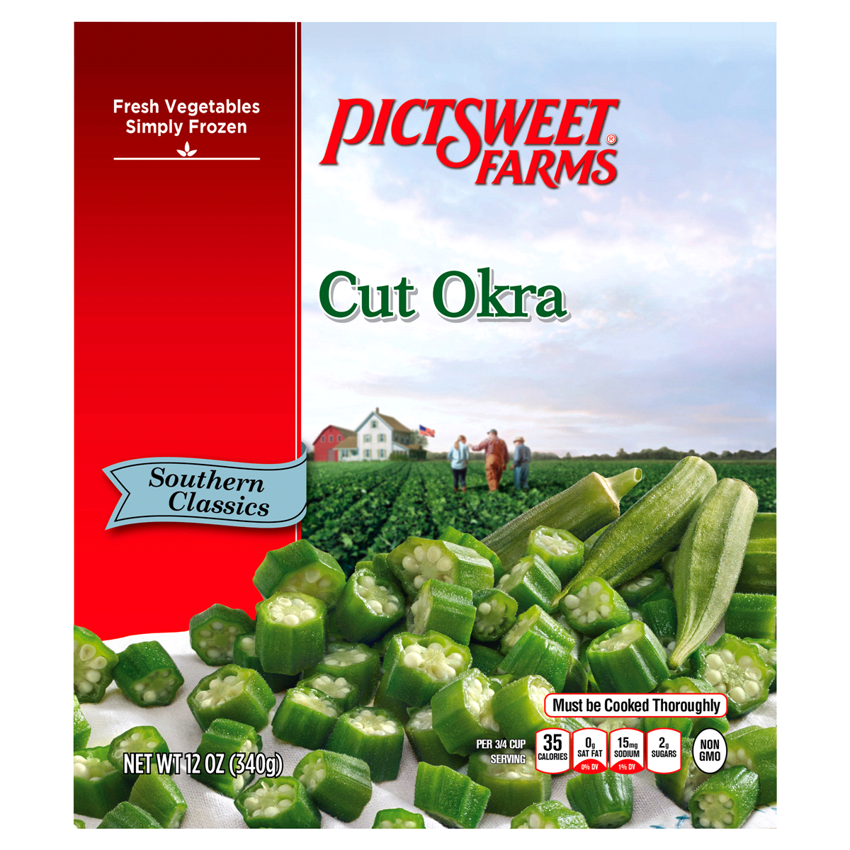 slide 1 of 1, PictSweet Cut Okra, 12 oz