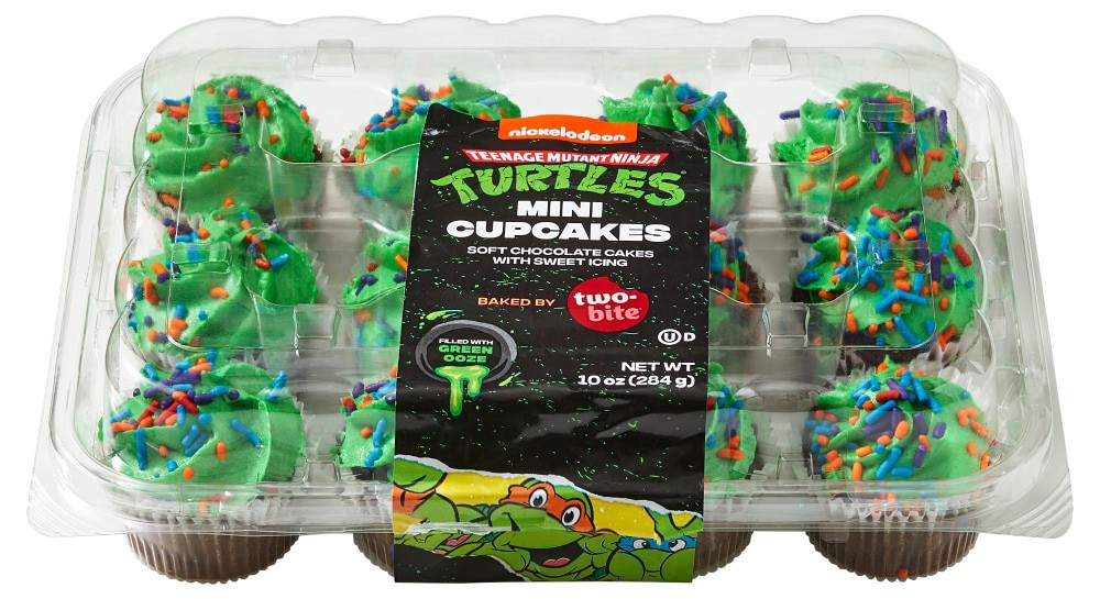 slide 2 of 3, two-bite Tm Ninja Turtle Cupcakes, 10 oz