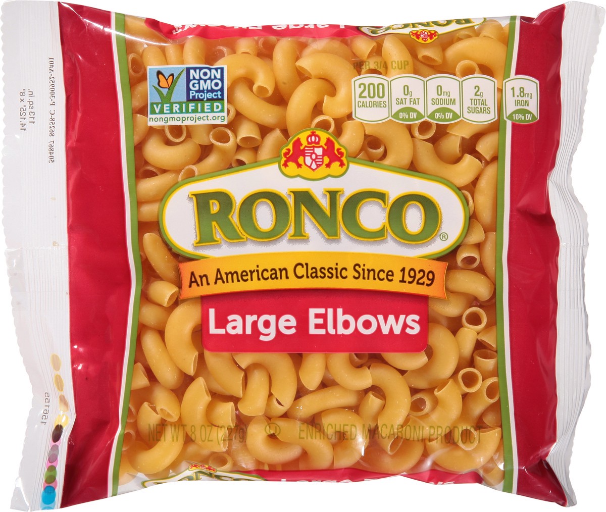 slide 3 of 12, Ronco Large Elbow Macaroni, 8 oz