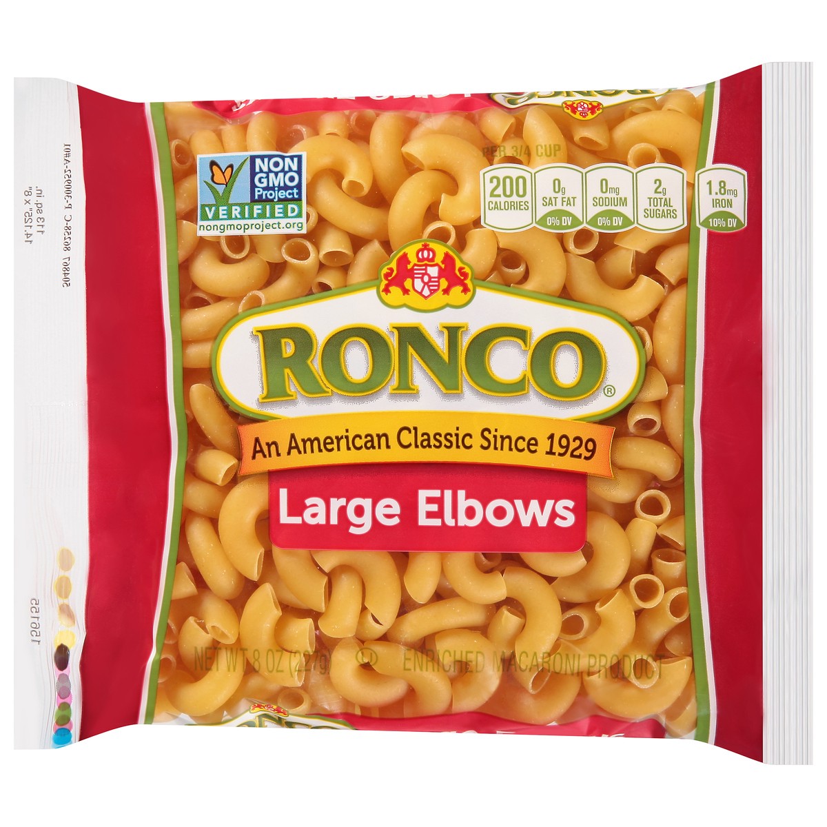 slide 5 of 12, Ronco Large Elbow Macaroni, 8 oz