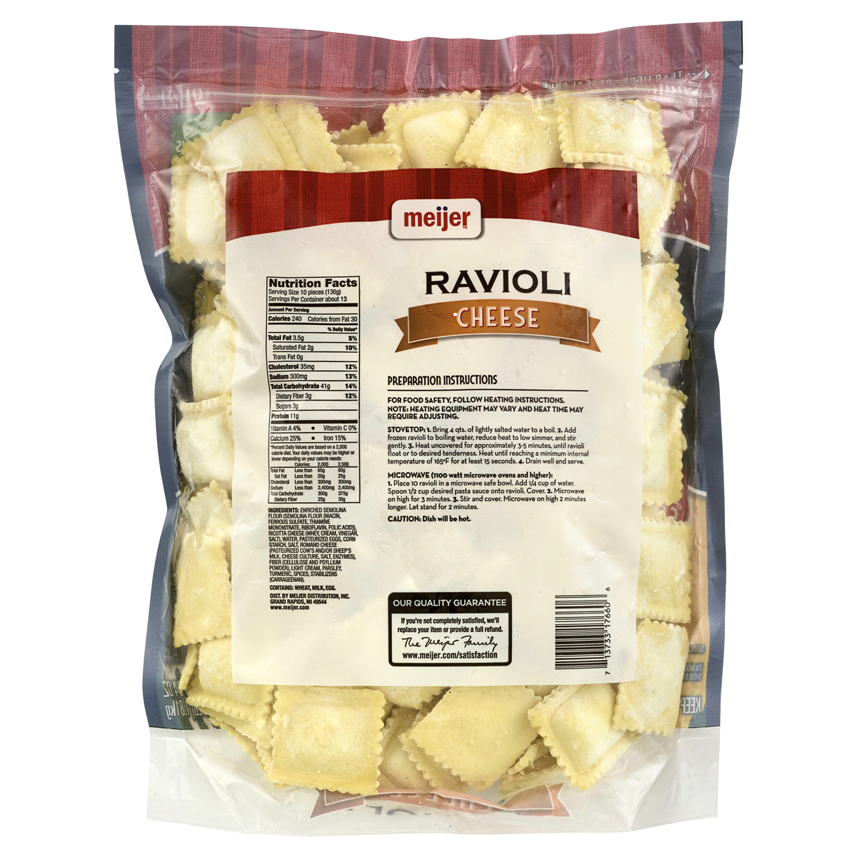slide 2 of 2, Meijer Cheese Ravioli, 64 oz